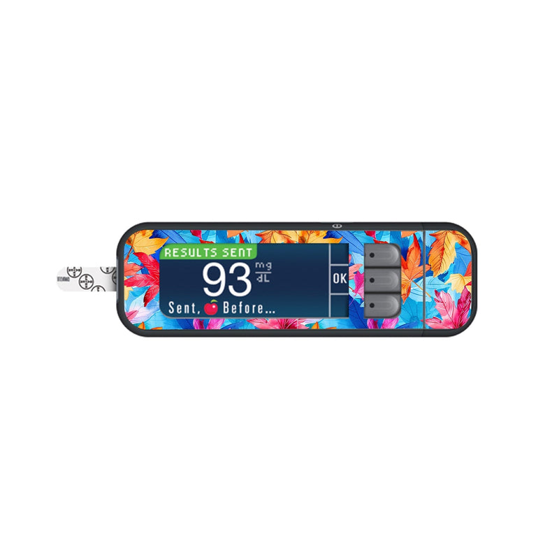 Peelz Autumn Leaves for Bayer Contour Next Glucometer Peelz/Stickers