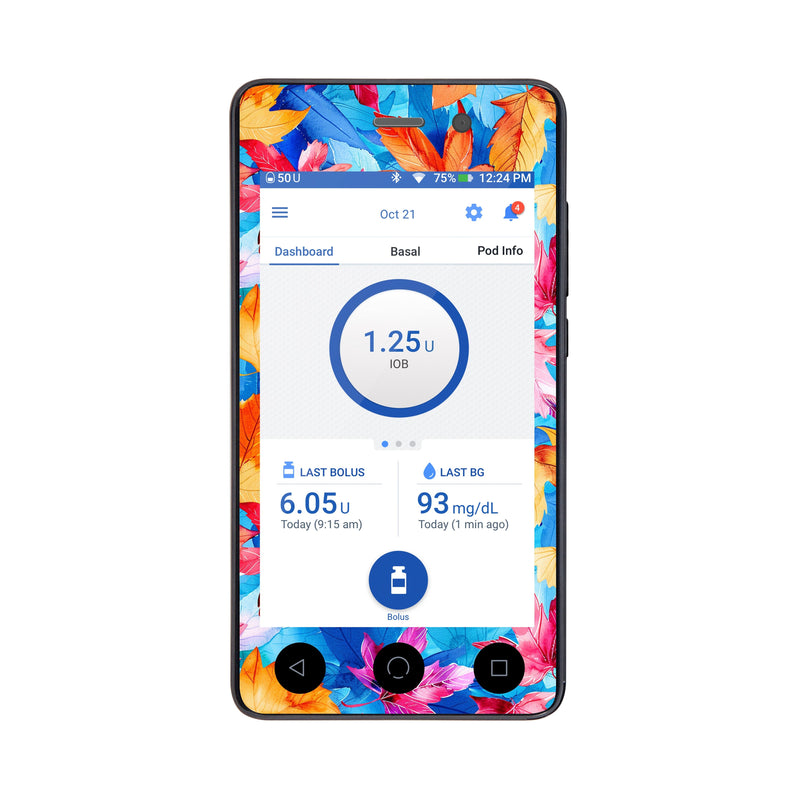 Peelz Autumn Leaves Sticker for Omnipod DASH® PDM – Pump Peelz Peelz/Stickers