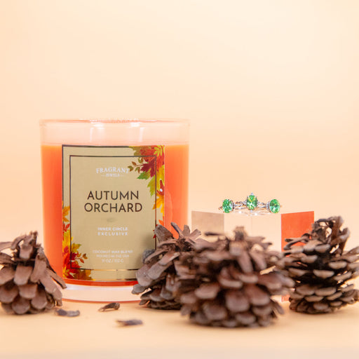 Fragrant Jewels Autumn Orchard - Candle and Bath Bomb Set Bundle (Candle & Bath Bomb)