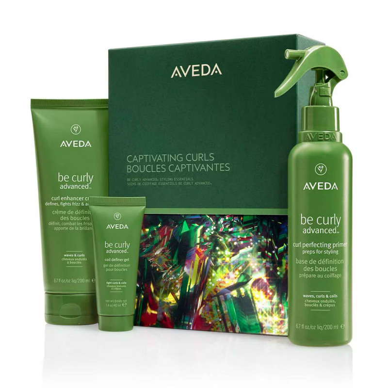 Nava Beauty Aveda Captivating Curls: Be Curly Advanced Styling Essentials Set Hair Dark Slate Gray