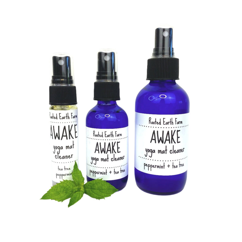 Rooted Earth Farm + Apothecary Awake Yoga Mat Spray Yoga Mat Sprays