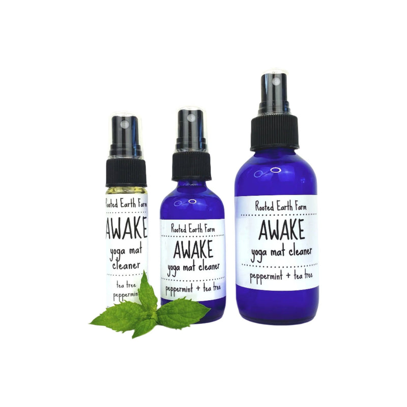 Rooted Earth Farm + Apothecary Awake Yoga Mat Spray Yoga Mat Sprays