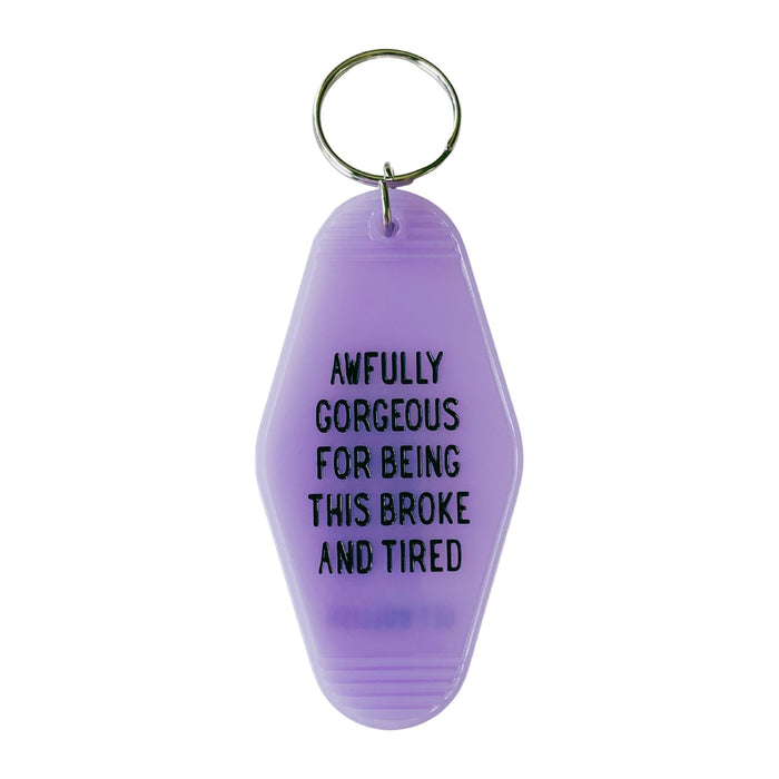 The Bullish Store - Awfully Gorgeous For Being This Broke And Tired Motel Style Keychain In Translucent Violet