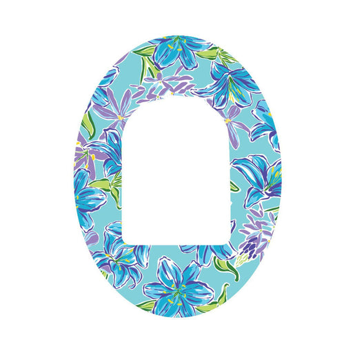 Peelz Azul Flowers Pod Patch Tape - Pump Peelz Patch Medical Tape
