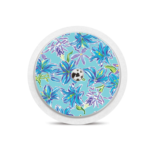 Peelz Azul Flowers for Freestyle Libre 2 Peelz/Stickers