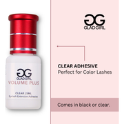 GladGirl Volume Plus Eyelash Extension Adhesive - Clear Glue & Remover
