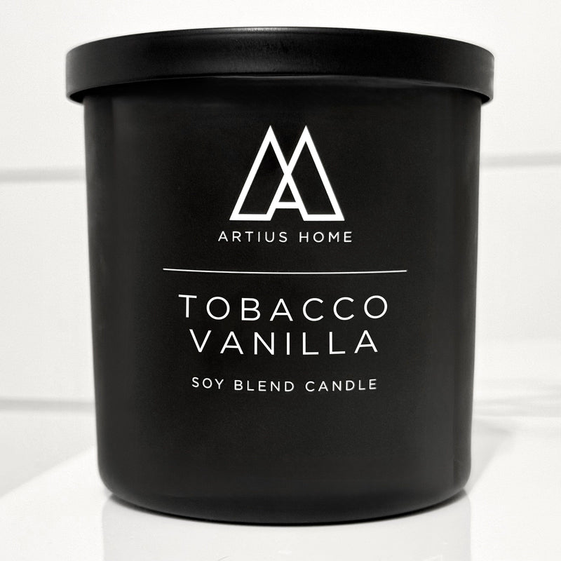 Artius Man Tobacco Vanilla Wood Wick Candle – Warm, Smooth, and Comforting (10 oz) candle