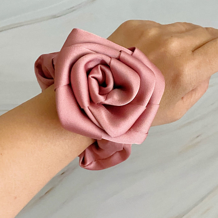 Art Of Work Satin Rose Scrunchie