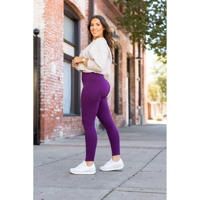 Ready to Ship | The Kinsley Purple Full Length Leggings - Luxe Leggings by Julia Rose®