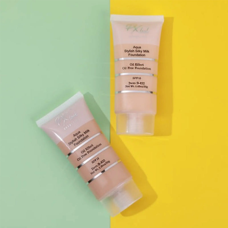 Prolux Cosmetics Aqua Stylish Silky Milk Oil Free Foundation Face Foundation