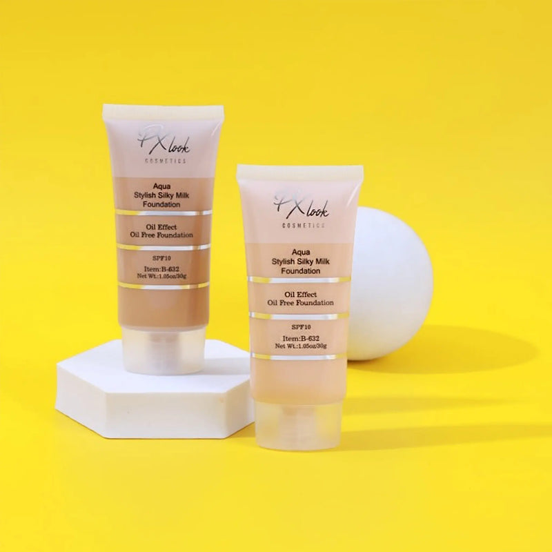 Prolux Cosmetics Aqua Stylish Silky Milk Oil Free Foundation Face Foundation