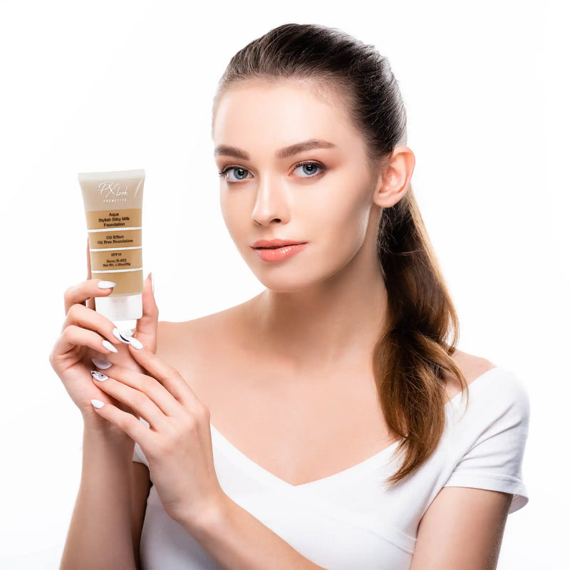 Prolux Cosmetics Aqua Stylish Silky Milk Oil Free Foundation Face Foundation