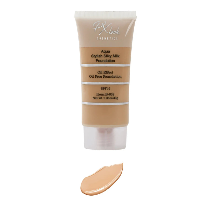 Prolux Cosmetics Aqua Stylish Silky Milk Oil Free Foundation Face Foundation