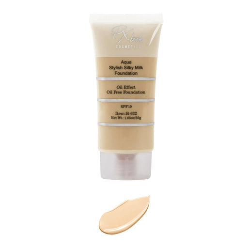 Prolux Cosmetics Aqua Stylish Silky Milk Oil Free Foundation Face Foundation White Smoke 4 Medium Beige