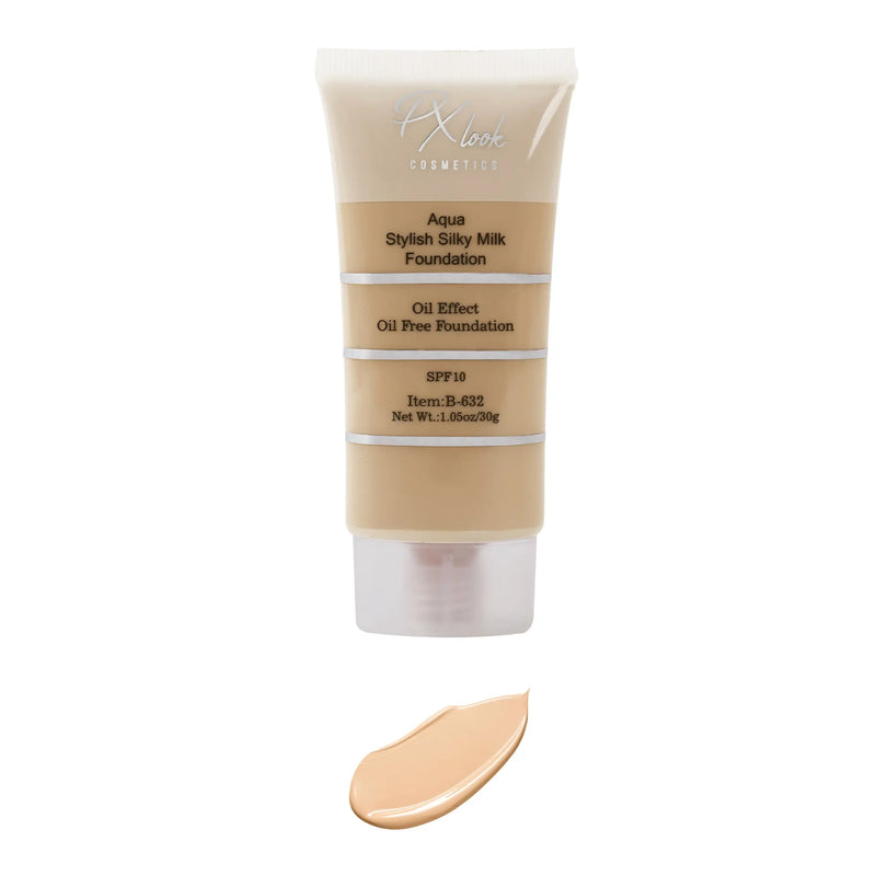 Prolux Cosmetics Aqua Stylish Silky Milk Oil Free Foundation Face Foundation
