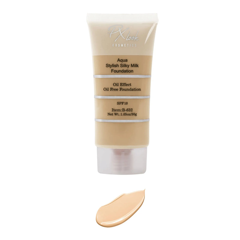 Prolux Cosmetics Aqua Stylish Silky Milk Oil Free Foundation Face Foundation