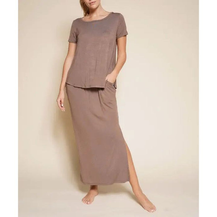 Bamboo Casual Long Skirt With Pockets