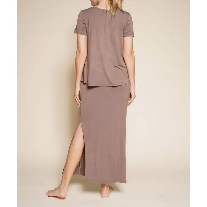 Bamboo Casual Long Skirt With Pockets