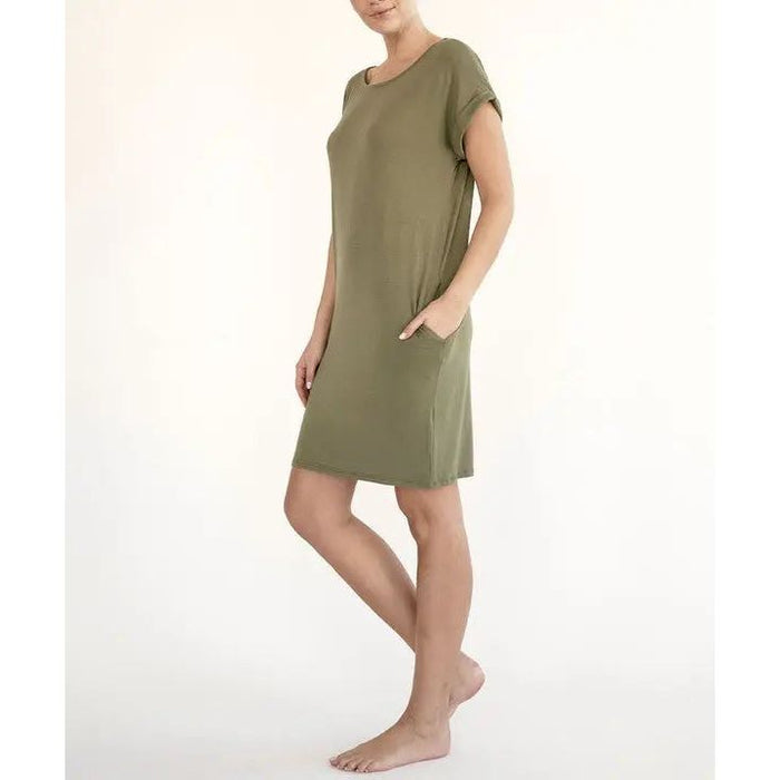 Bamboo Crop Dress With Pockets