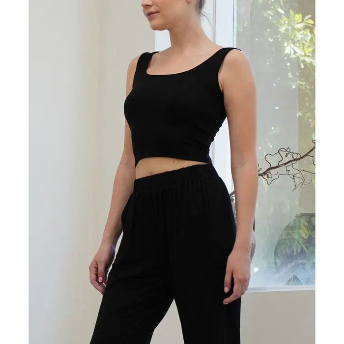 Bamboo Double Layer Crop Tank