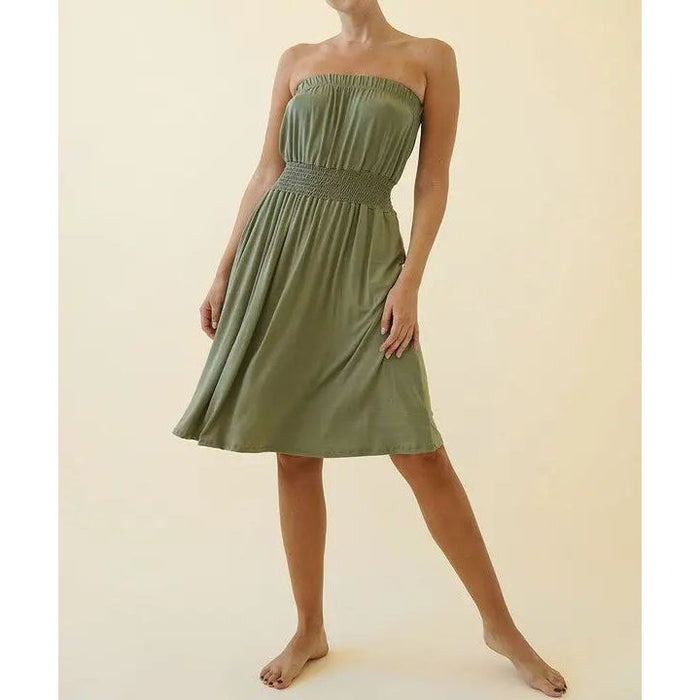 Bamboo Tube Dress Knee Length