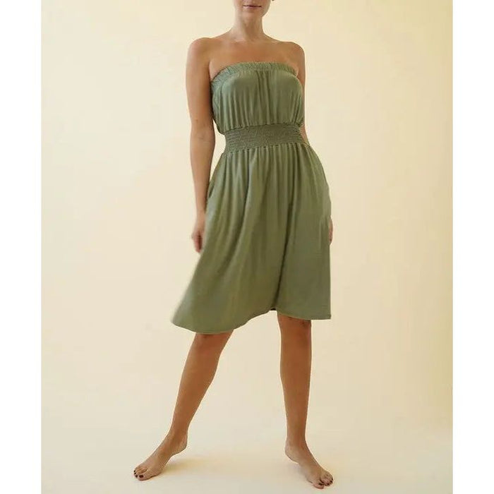 Bamboo Tube Dress Knee Length