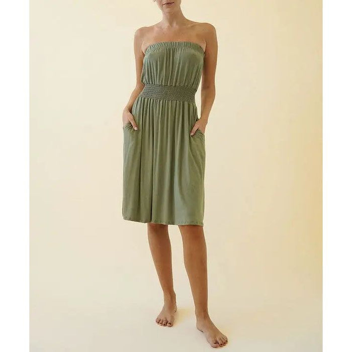 Bamboo Tube Dress Knee Length