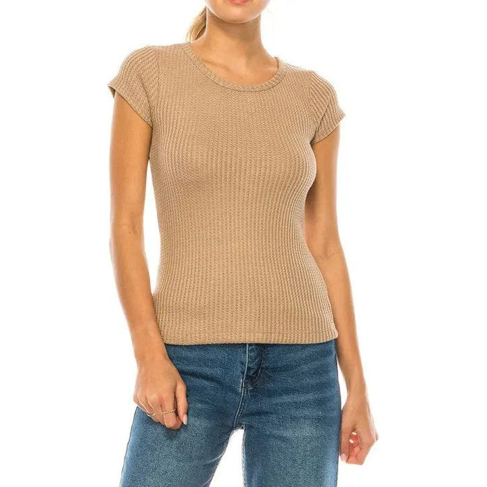 Bamboo Waffle Basic Top