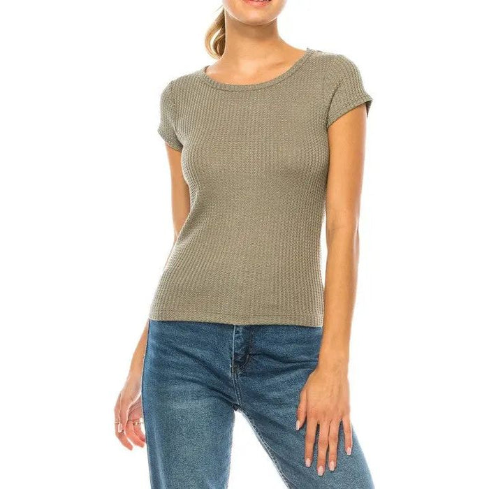 Bamboo Waffle Basic Top