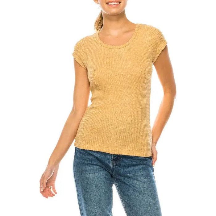 Bamboo Waffle Basic Top