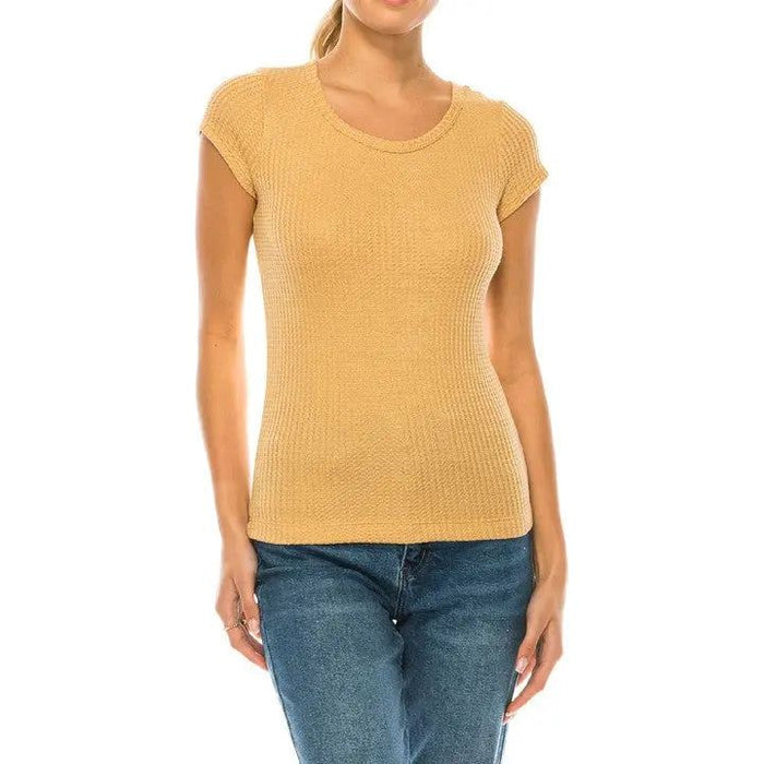 Bamboo Waffle Basic Top