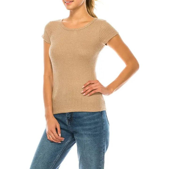 Bamboo Waffle Basic Top