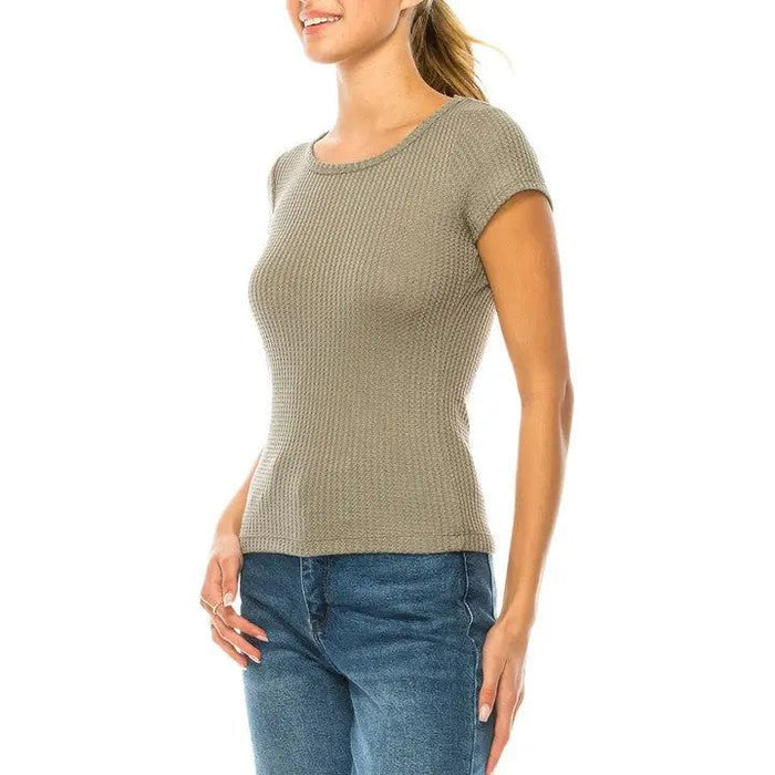 Bamboo Waffle Basic Top