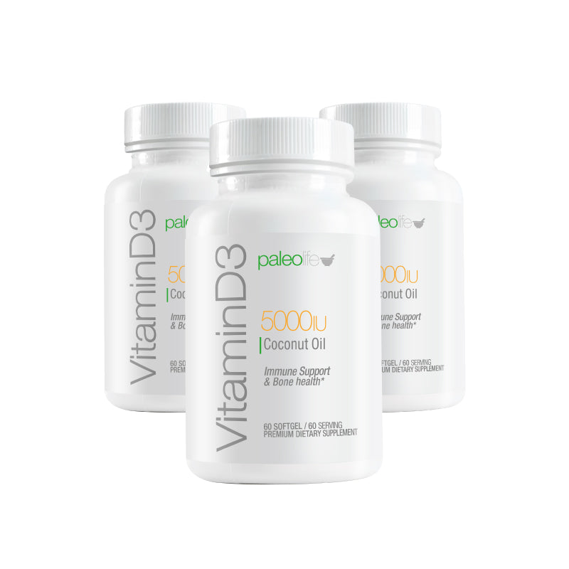 Paleolife Vitamin D3 5000 IU  + Aceite de Coco VITAMIN D3 5000 IU