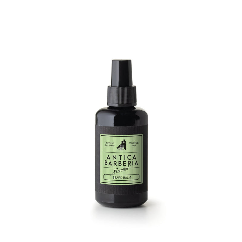 Antica Barberia Mondial US Balsamic Beard Care Gift Set: Beard Brush + 100ml Beard Balm & Wash Gift Set