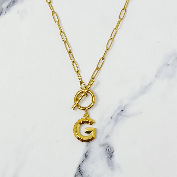 Modern Classic Initial Necklace