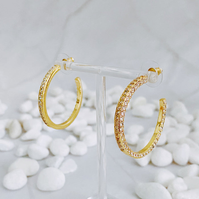 Plain Or Shine Reversible Hoop Earrings