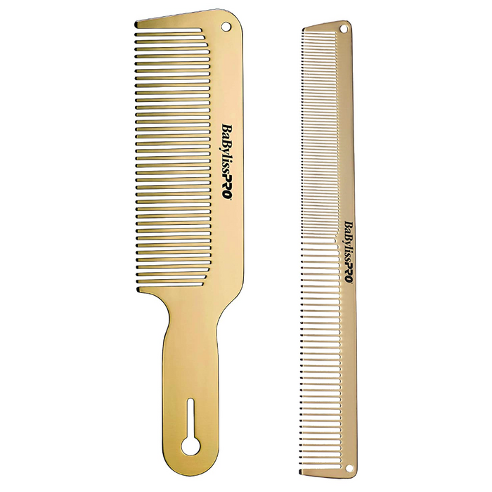 BaBylissPRO® GOLDFX Metal Comb 2-Pack