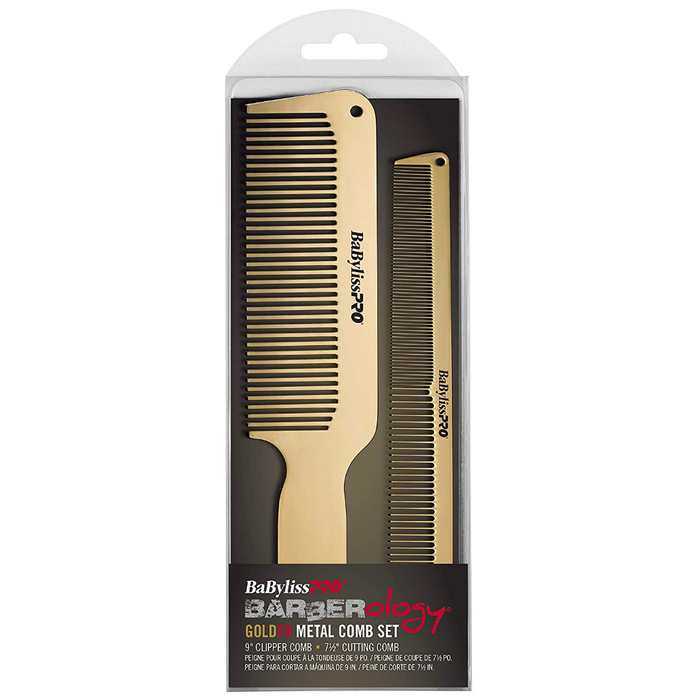 BaBylissPRO® GOLDFX Metal Comb 2-Pack