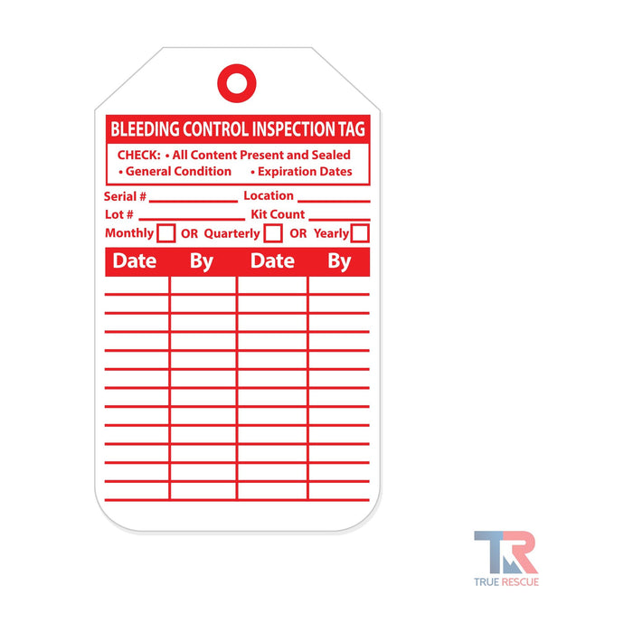 Bleeding Control Inspection Tag