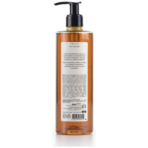 GFL Cosmetics USA - Prija Vitalizing Shower Gel And Shampoo (12.84 Fluid Ounce)