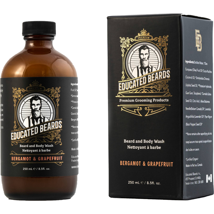 Educated Beards Bergamot & Grapefruit Beard & Body Wash 250ml