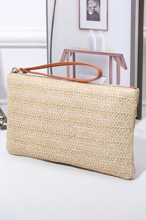 Estrella Straw Woven Wristlet