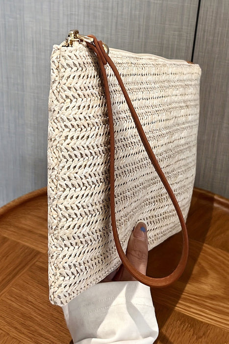 Estrella Straw Woven Wristlet