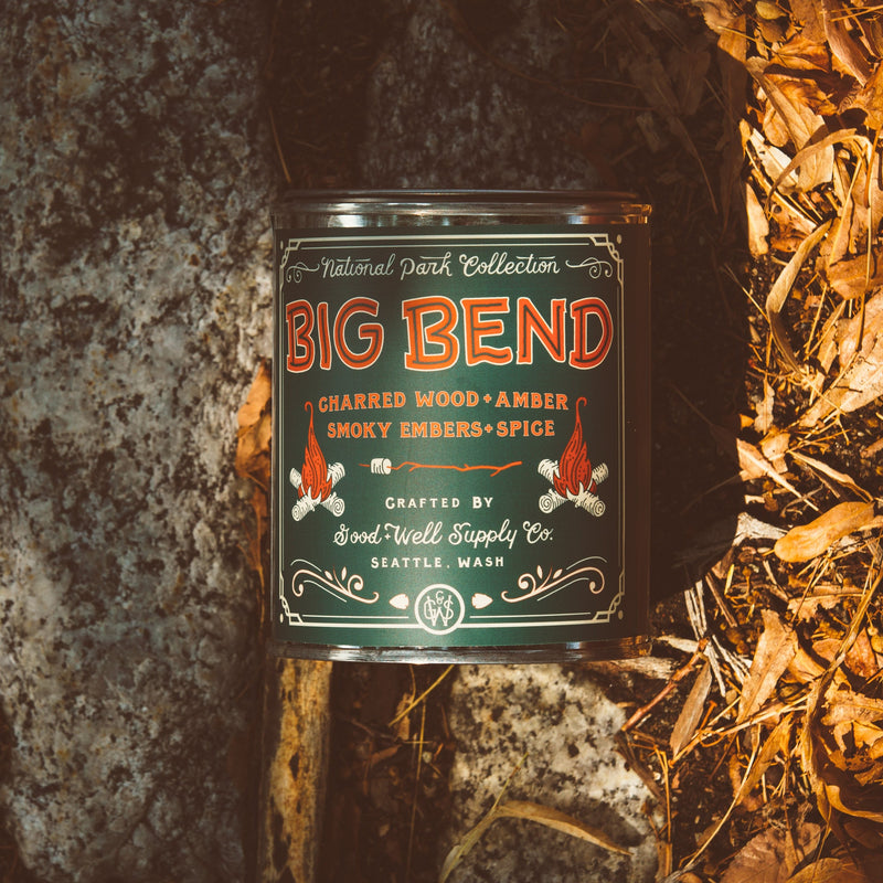 Good & Well Supply Co Big Bend National Park Candle Candles Dark Slate Gray Half Pint / 8oz / Cotton Wick,Pint / 14oz / Cotton Wick