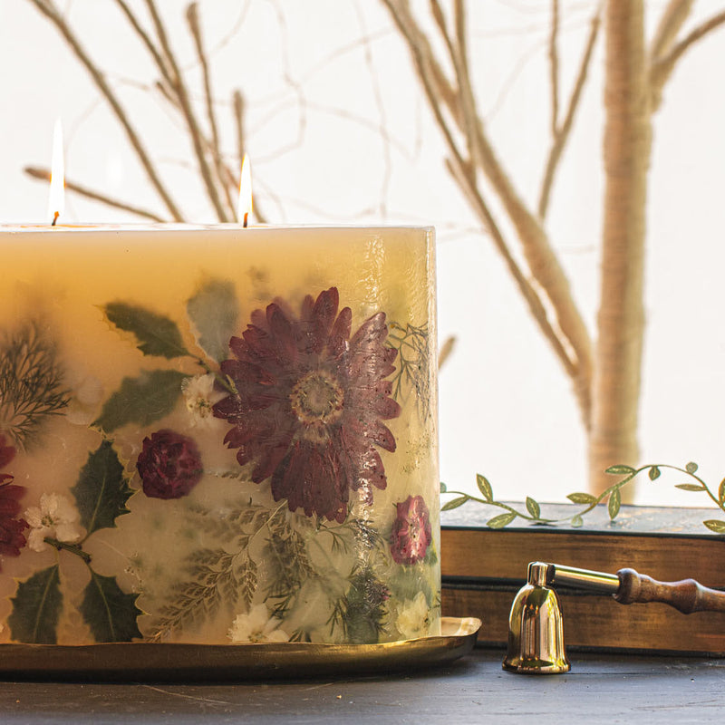 Rosy Rings Large Oval Gold Candle Plate Candle Plate