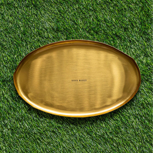 Rosy Rings Gold Centerpiece Botanical Candle Plate Candle Plate