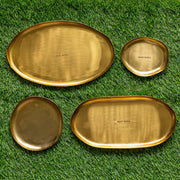 Rosy Rings Gold Centerpiece Botanical Candle Plate Candle Plate