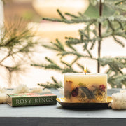 Rosy Rings Petite Botanical Candle Plate Candle Plate