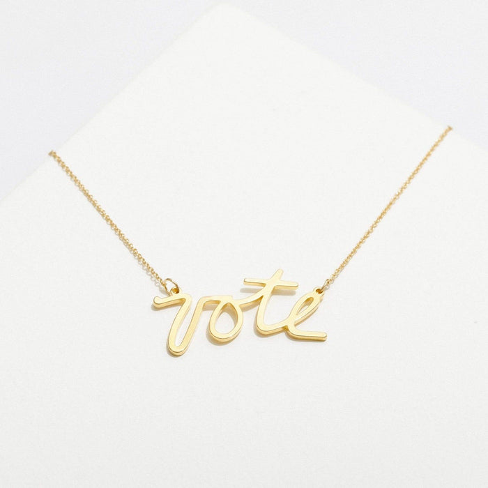 Larissa Loden Vote Script Necklace